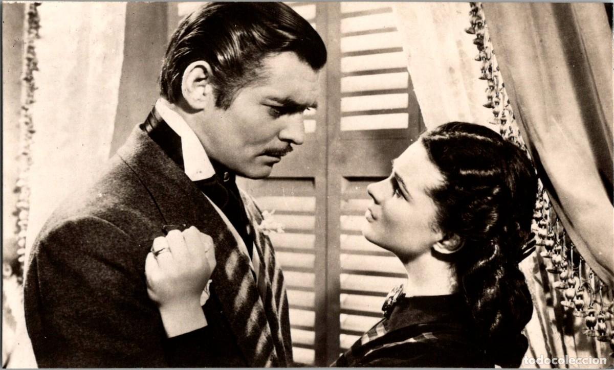 Cine: Clark Gable y Vivien Leigh - Lo que el viento se llev&oacute; - Metro Goldwyn Mayer - n&ordm; 1229 - 138x83mm