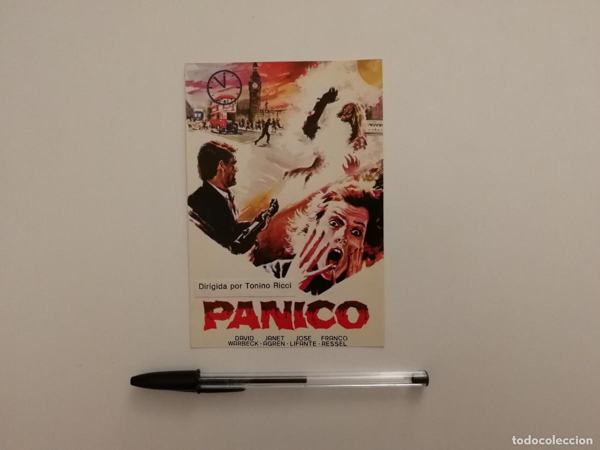Cine: TARJETA ORIGINAL -10*15- PANICO - TERROR GORE - CIENCIA FICCION - DAVID WARBECK