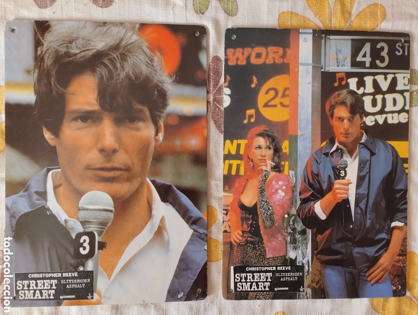 Cine: 16 LOBBY CARDS DE CARTON DURO - EL REPORTERO DE LA CALLE 42 - SET COMPLETO