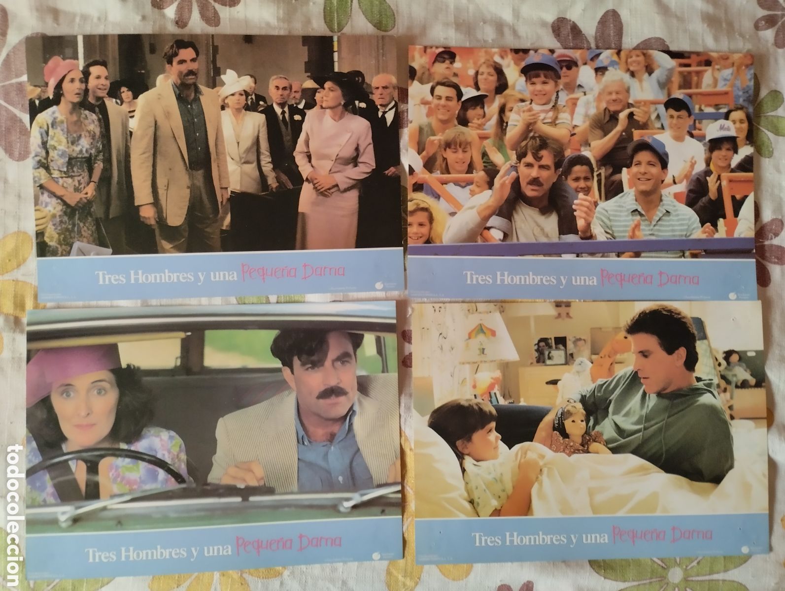 Cine: 12 FOTOCROMOS - TRES HOMBRES Y UNA PEQUE&Ntilde;A DAMA - SET COMPLETO