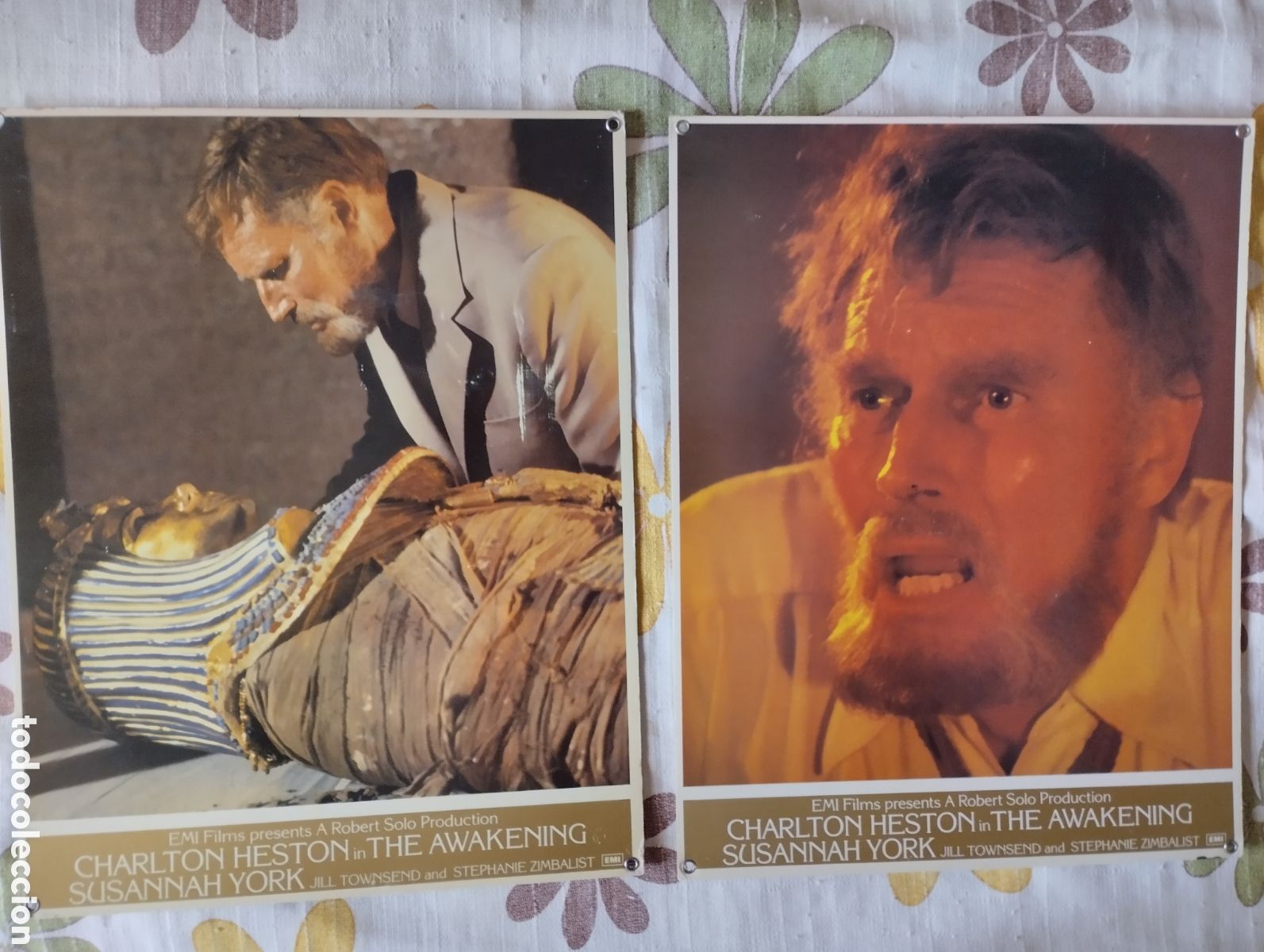 Cine: 16 LOBBY CARDS DE CARTON DURO - EL DESPERTAR 1980 - SET COMPLETO - CHARLTON HESTON