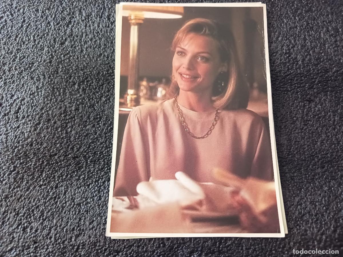 Cine: lamina papel fino, tama&ntilde;o postal, ficha de michelle pfeiffer