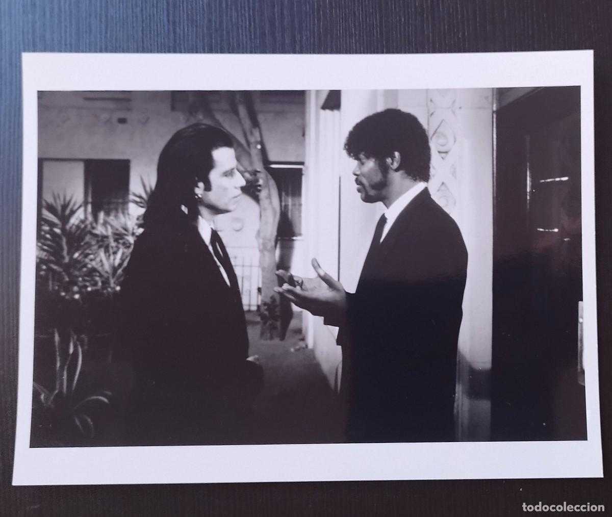 Cine: PULP FICTION (1994) - Foto Prensa Original - John Travolta y Samuel L. Jackson - Quentin Tarantino -