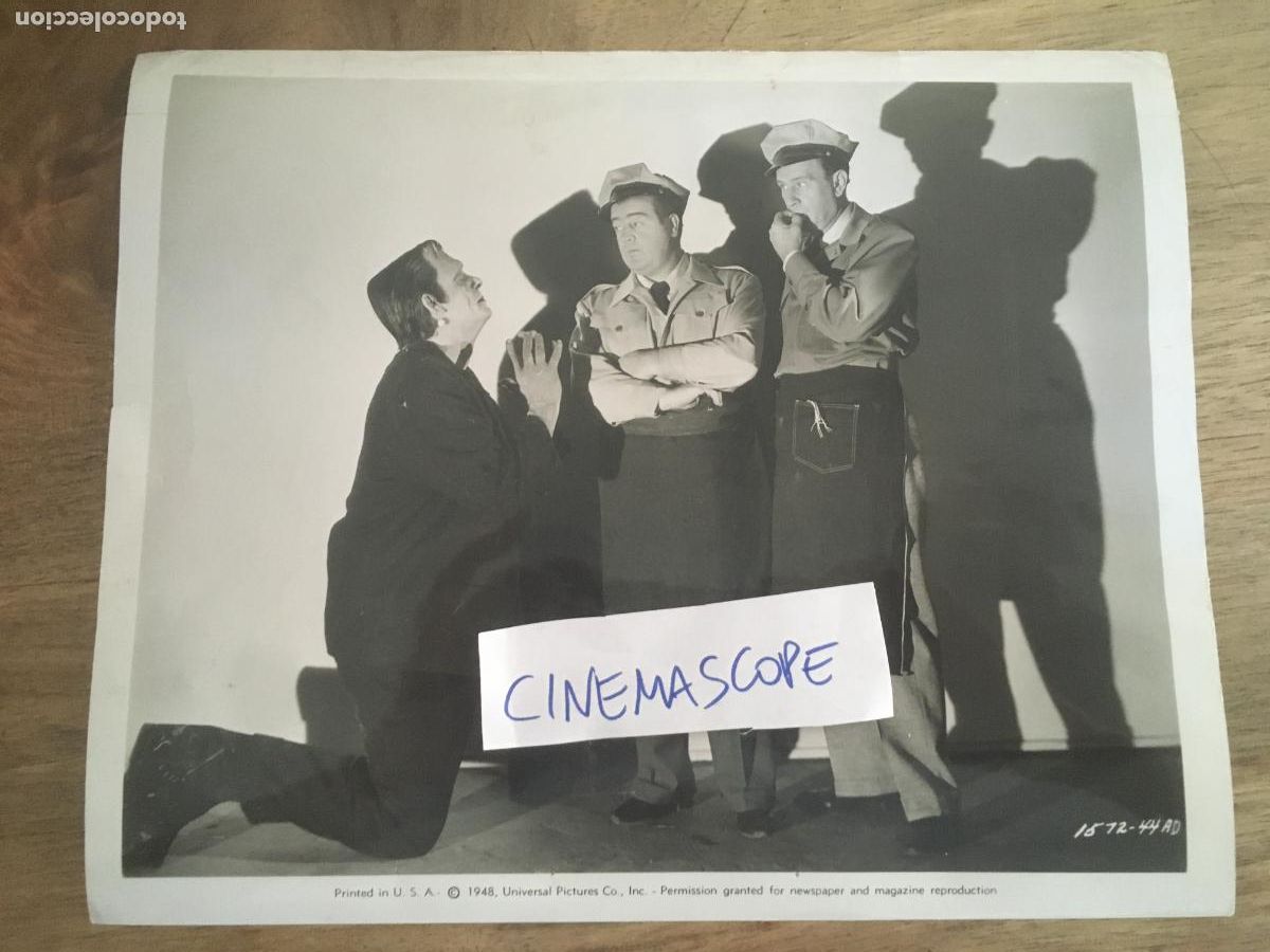 Cine: contra los fantasmas abbott y costello meets frankenstein foto original antigua