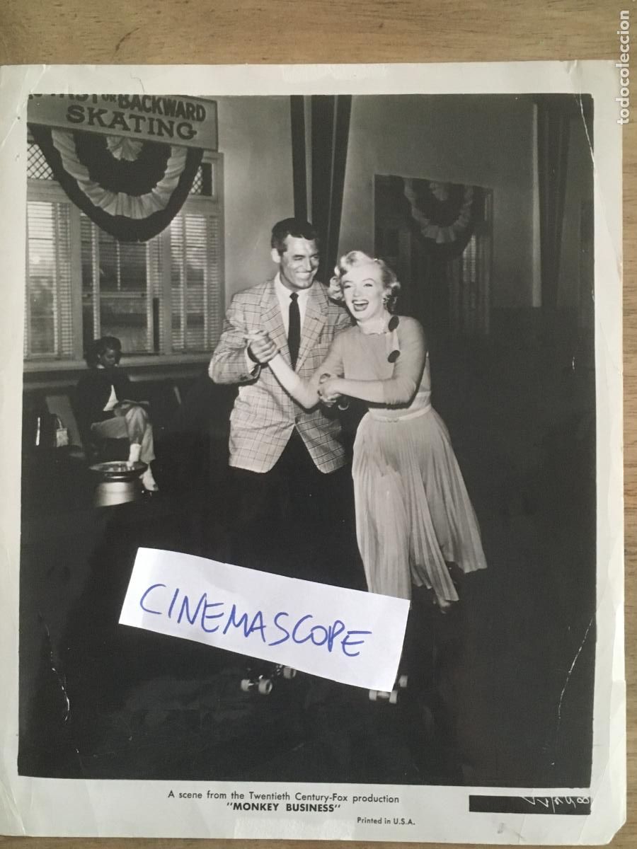 Cine: marilyn nonroe cary grant me siento rejuvenecer monkey bussiness foto original antigua