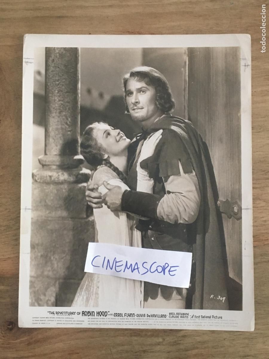 Cine: errol flynn olivia de havilland robin de los bosques robin hood foto original antigua
