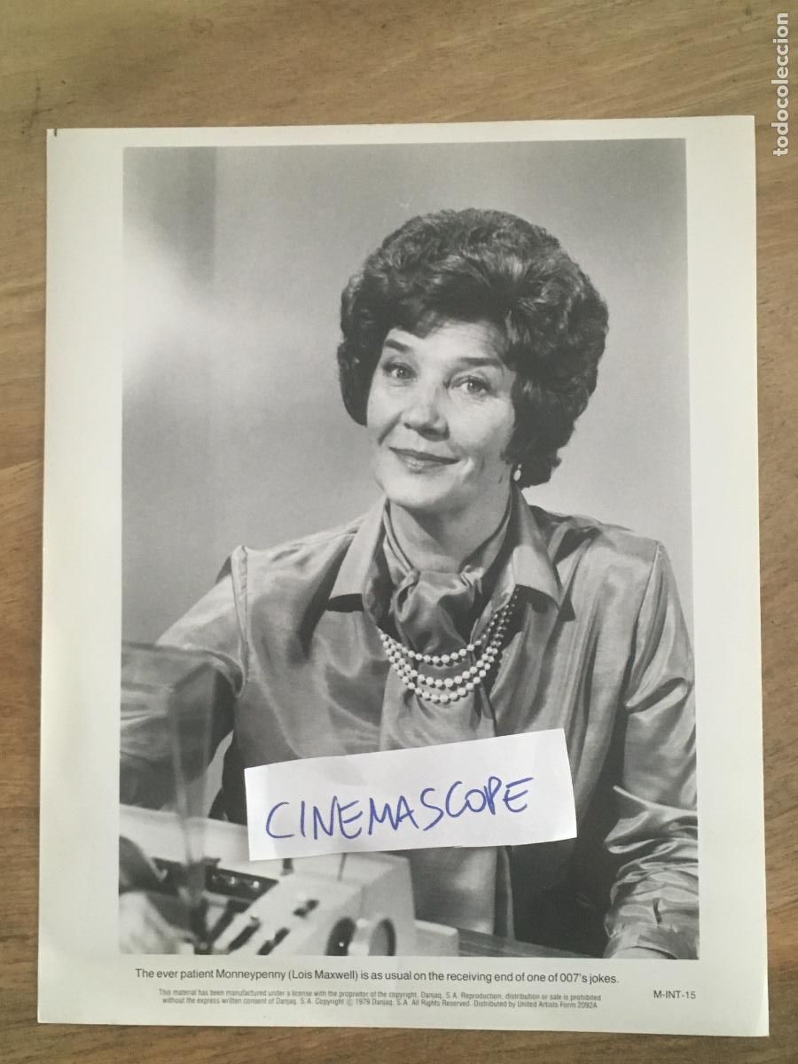 Cine: lois maxwell moonraker james bond 007 foto original antigua