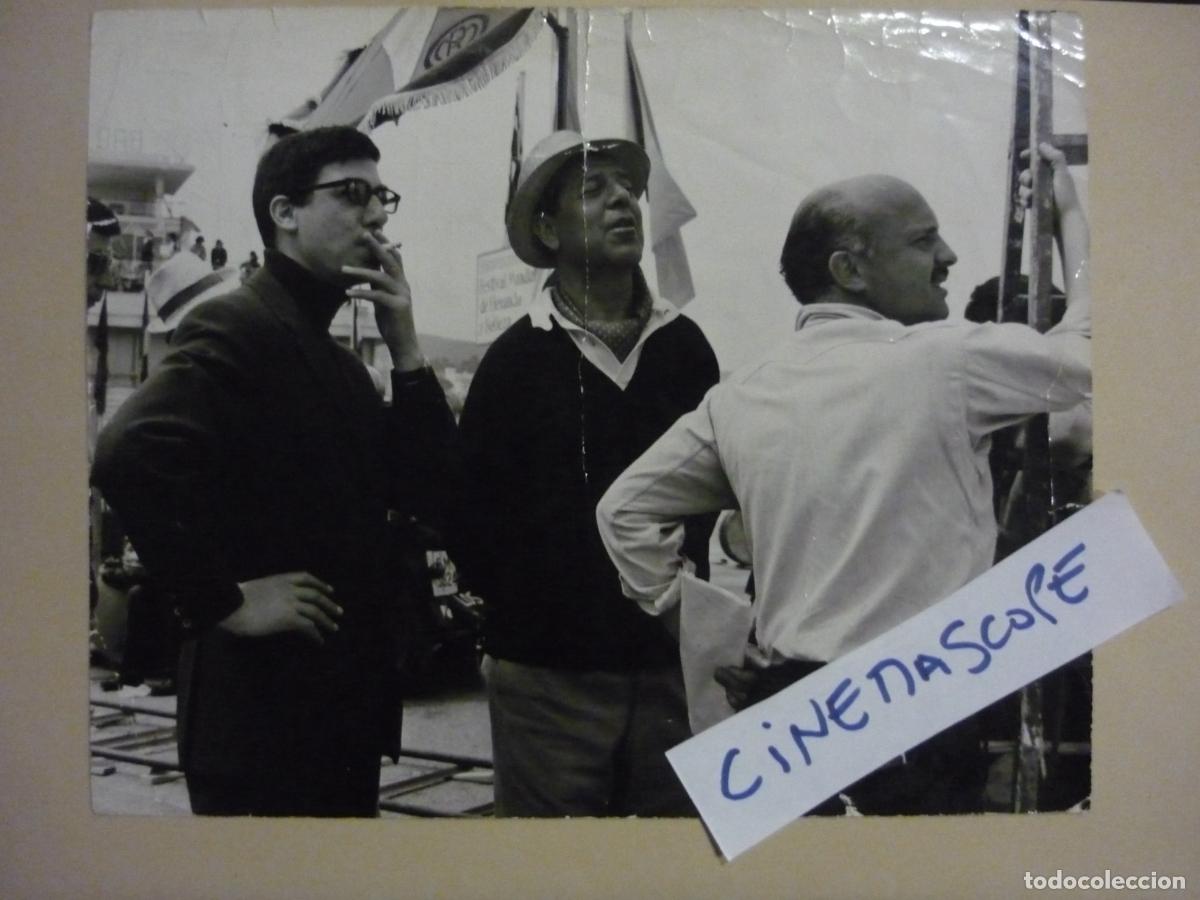 Cine: luis garcia berlanga - foto original b/n - ricardo mu&ntilde;oz suay rafael azcona rodaje cine espa&ntilde;ol
