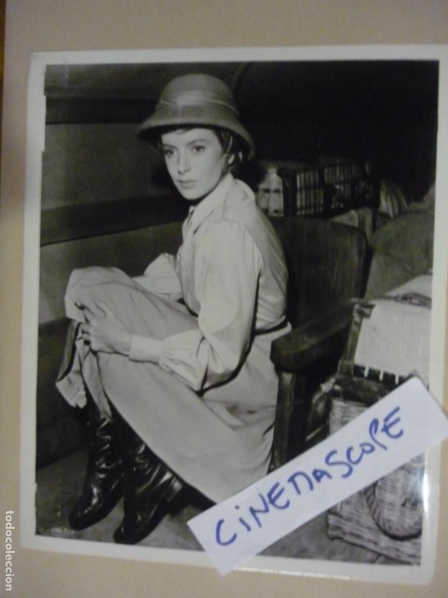 Cine: deborah kerr - foto original b/n - british cinema actress las minas del rey salomon descanso rodaje