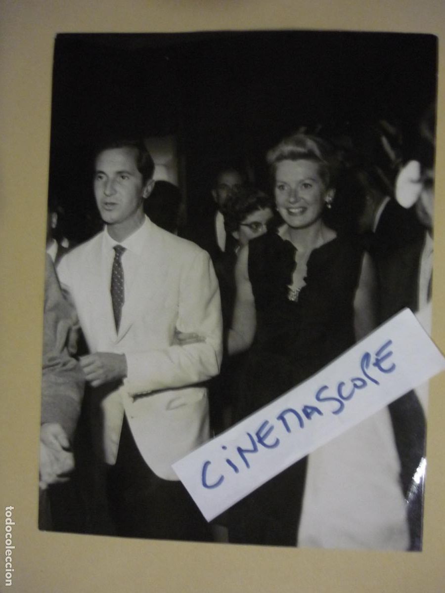 Cine: deborah kerr - foto original b/n - british cinema actress con luis miguel dominguin torero