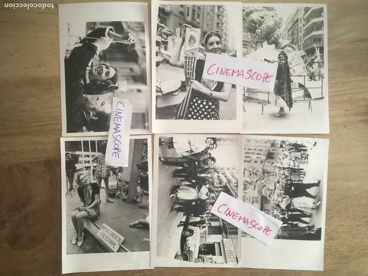 Cine: concha velasco conchita en las fallas de valencia de 1972 6 fotos originales antiguas