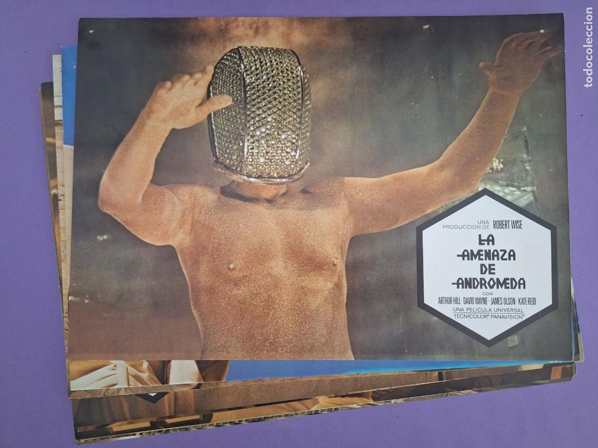 Cin&eacute;ma: LOTE 12 FOTOCROMOS CINE CIENCIA FICCION LA AMENAZA DE ANDROMEDA SET COMPLETO F-52
