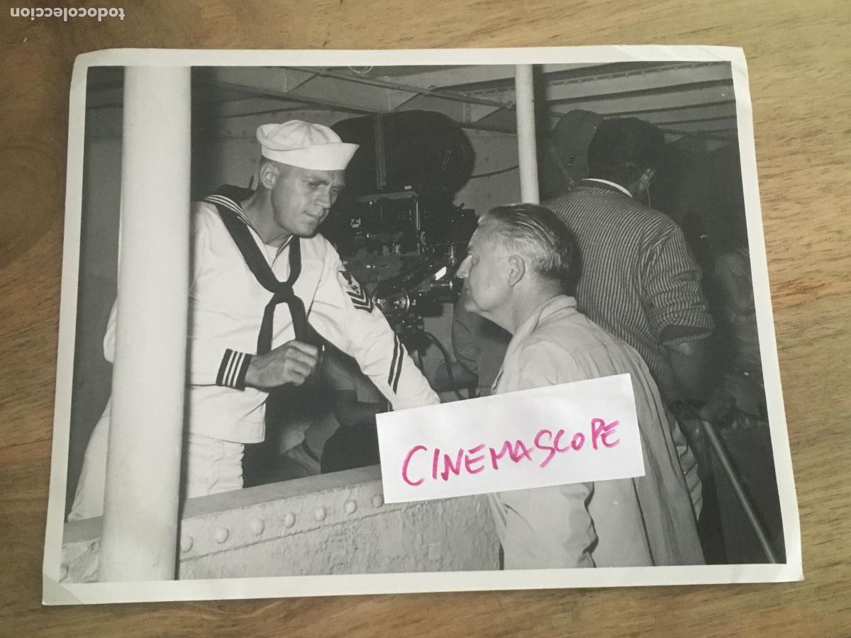 Cine: steve mcqueen robert wise el yang-tse en llamas rodaje foto original antigua