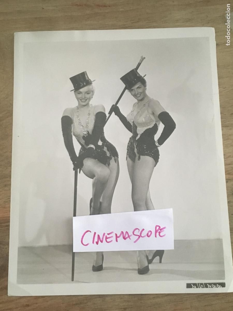 Cine: marilyn monroe jane russell los caballeros las prefieren rubias foto original antigua