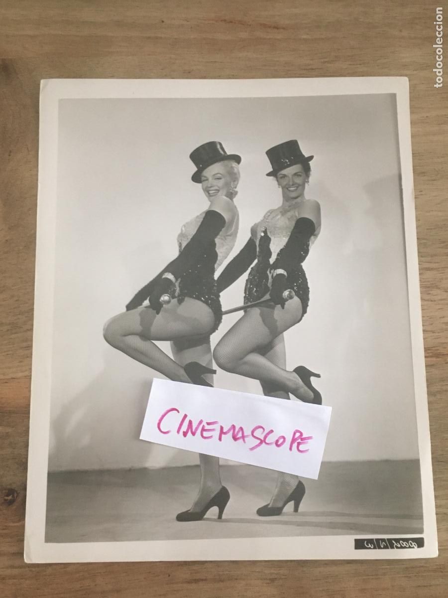 Cine: marilyn monroe jane russell los caballeros las prefieren rubias foto original antigua