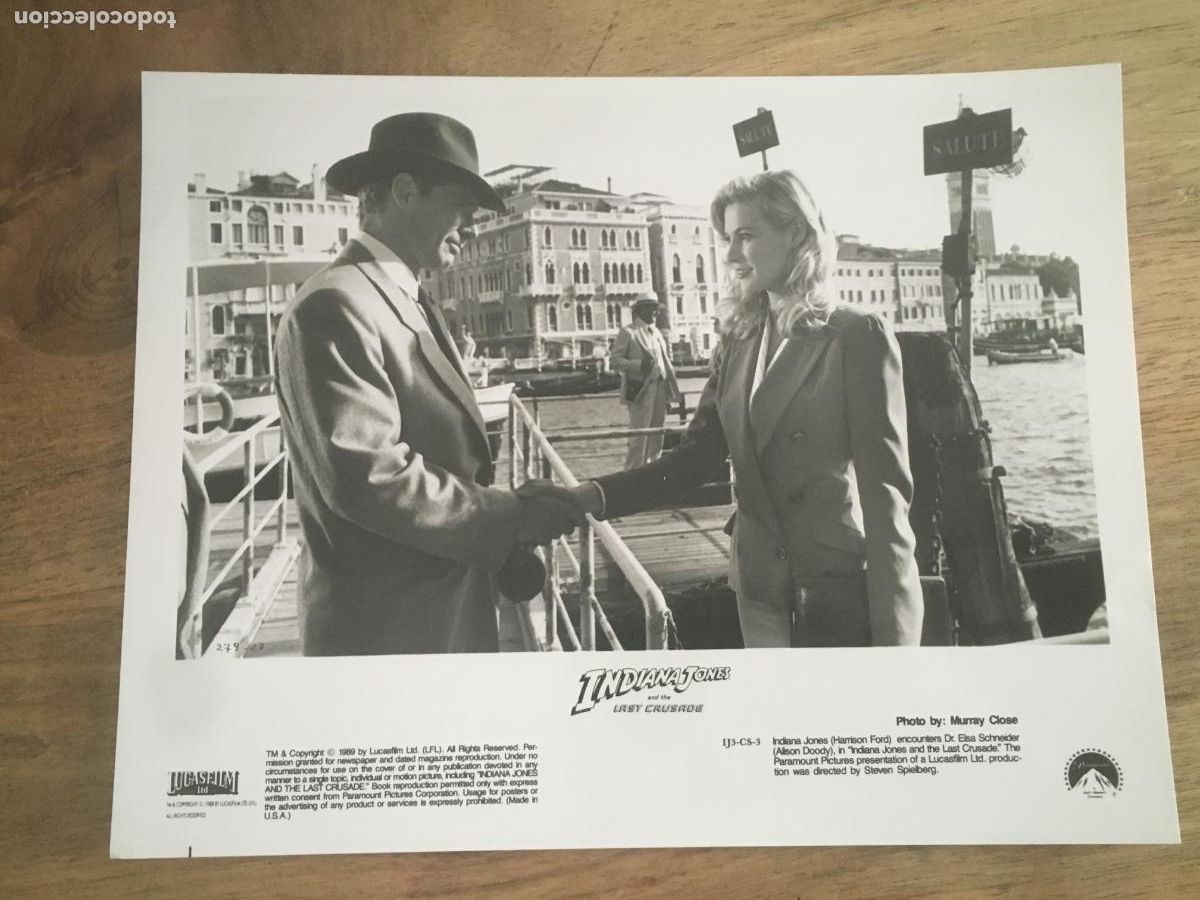 Cine: indiana jones y la ultima cruzada harrison ford steven spielberg foto original antigua
