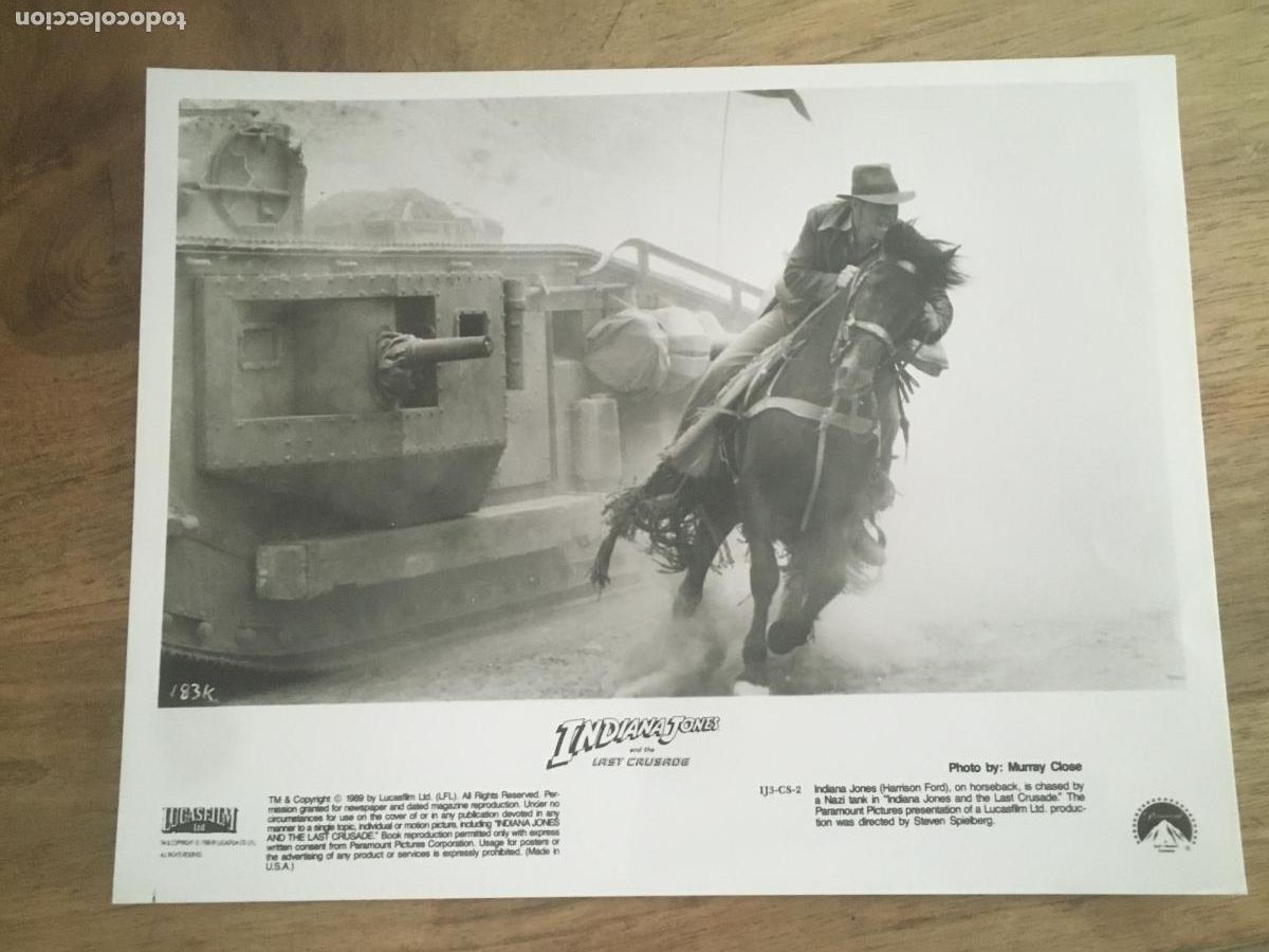 Cine: indiana jones y la ultima cruzada harrison ford steven spielberg foto original antigua