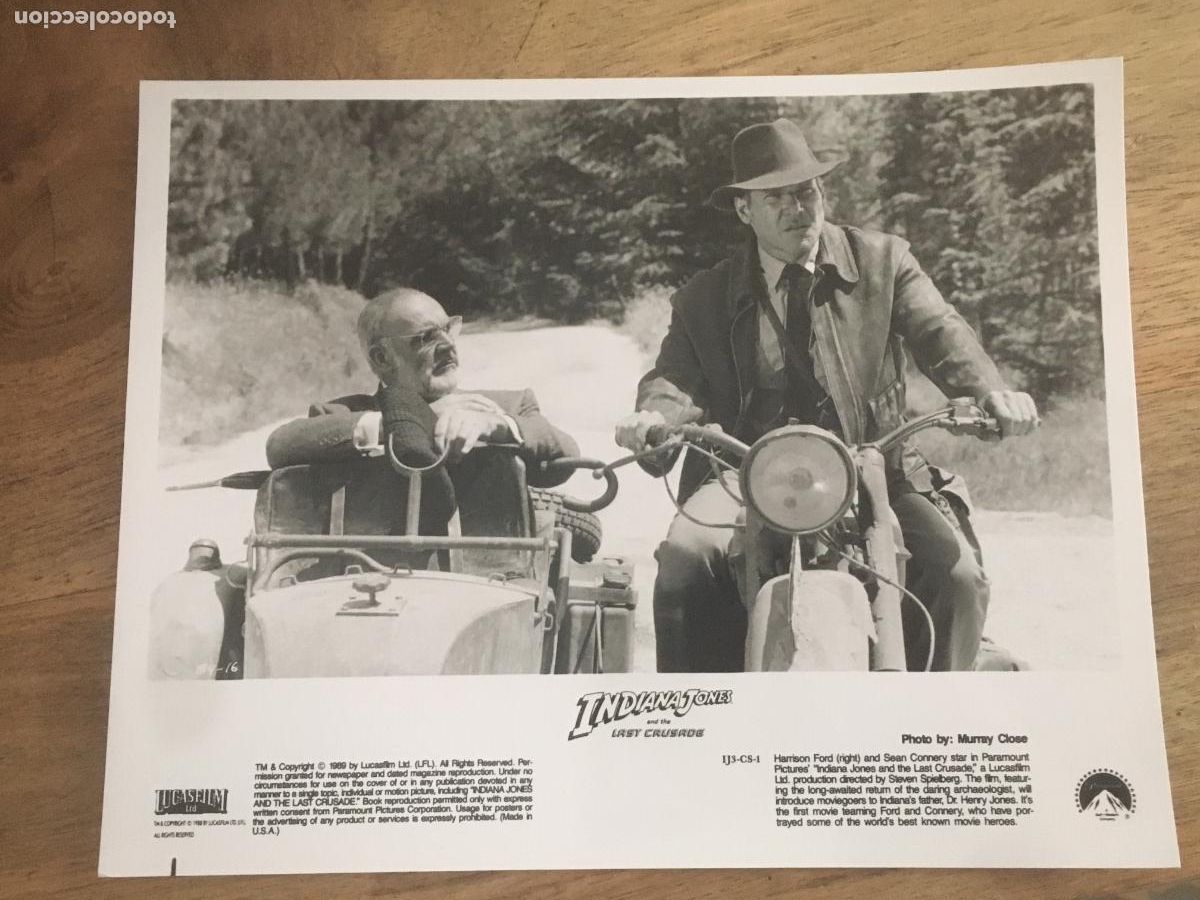 Cine: indiana jones y la ultima cruzada harrison ford sean connery steven spielberg foto original antigua
