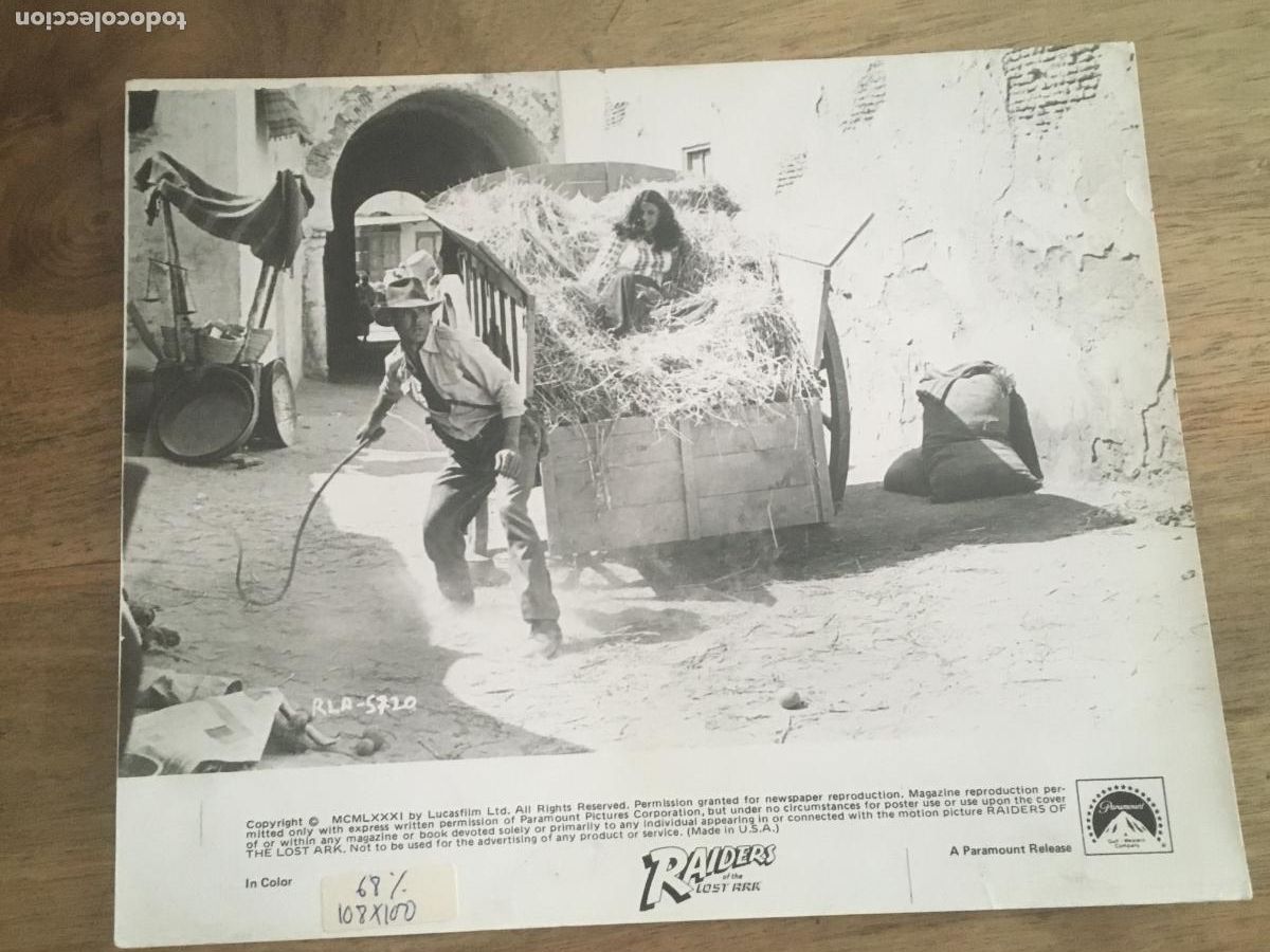 Cine: en busca arca perdida raiders lost ark harrison ford steven spielberg foto original antigua