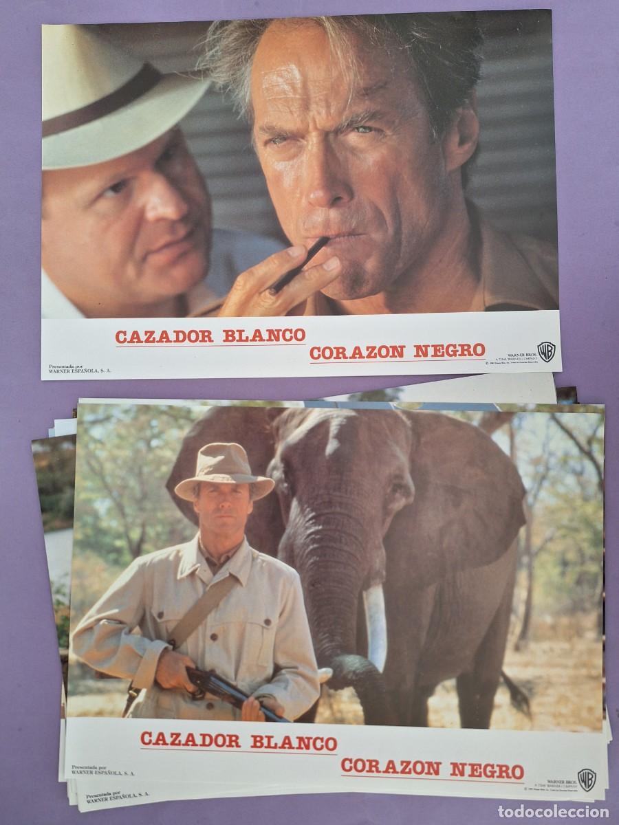 Cine: LOTE 12 FOTOCROMOS CINE CAZADOR BLANCO CORAZON REGRO CLINT EASWOOD SET COMPLETO F-55