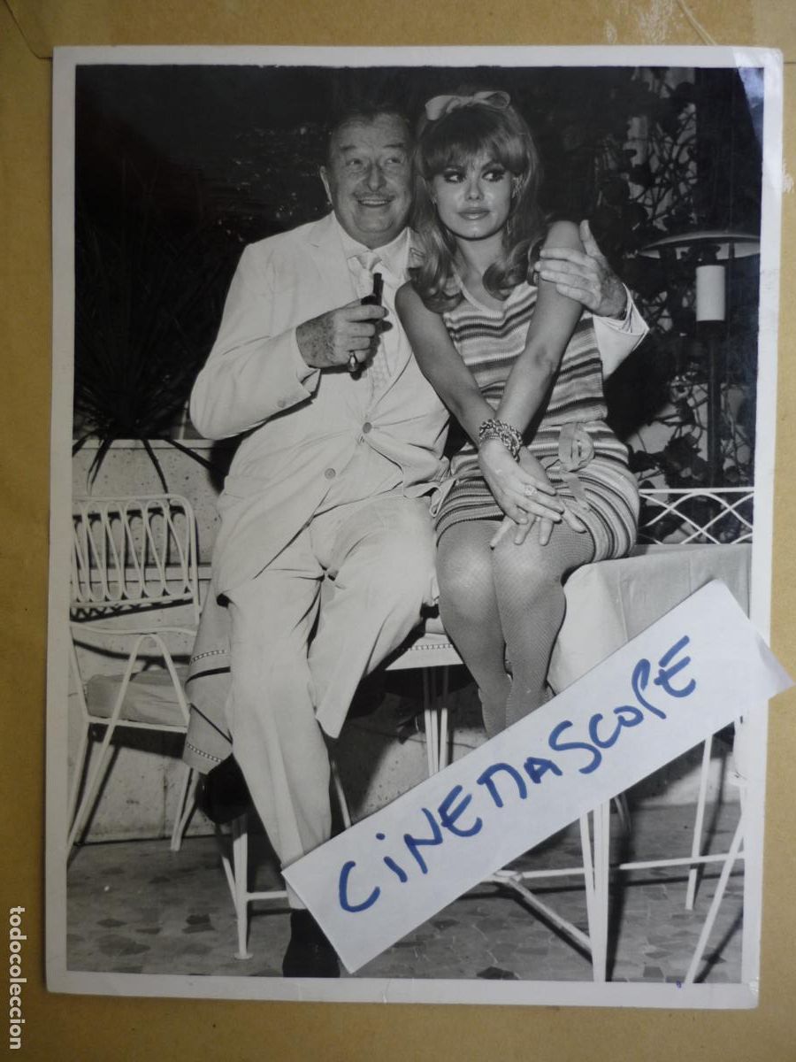 Cine: xavier cugat charo baeza - foto original b/n