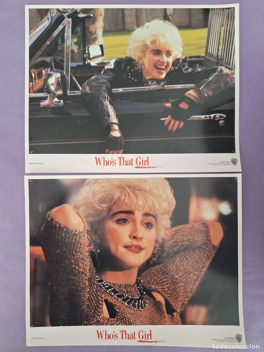 Cine: LOTE 8 FOTOCROMOS CINE QUIEN ES ESA CHICA MADONNA FORMATO GRANDE AMERICANO SET COMPLETO F-57