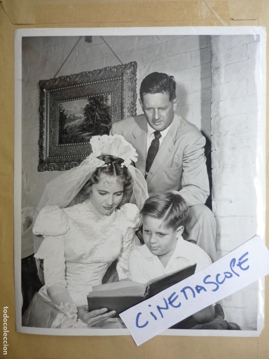 Cine: teresa wright - foto b/n original - escena familiar - Niven Busch