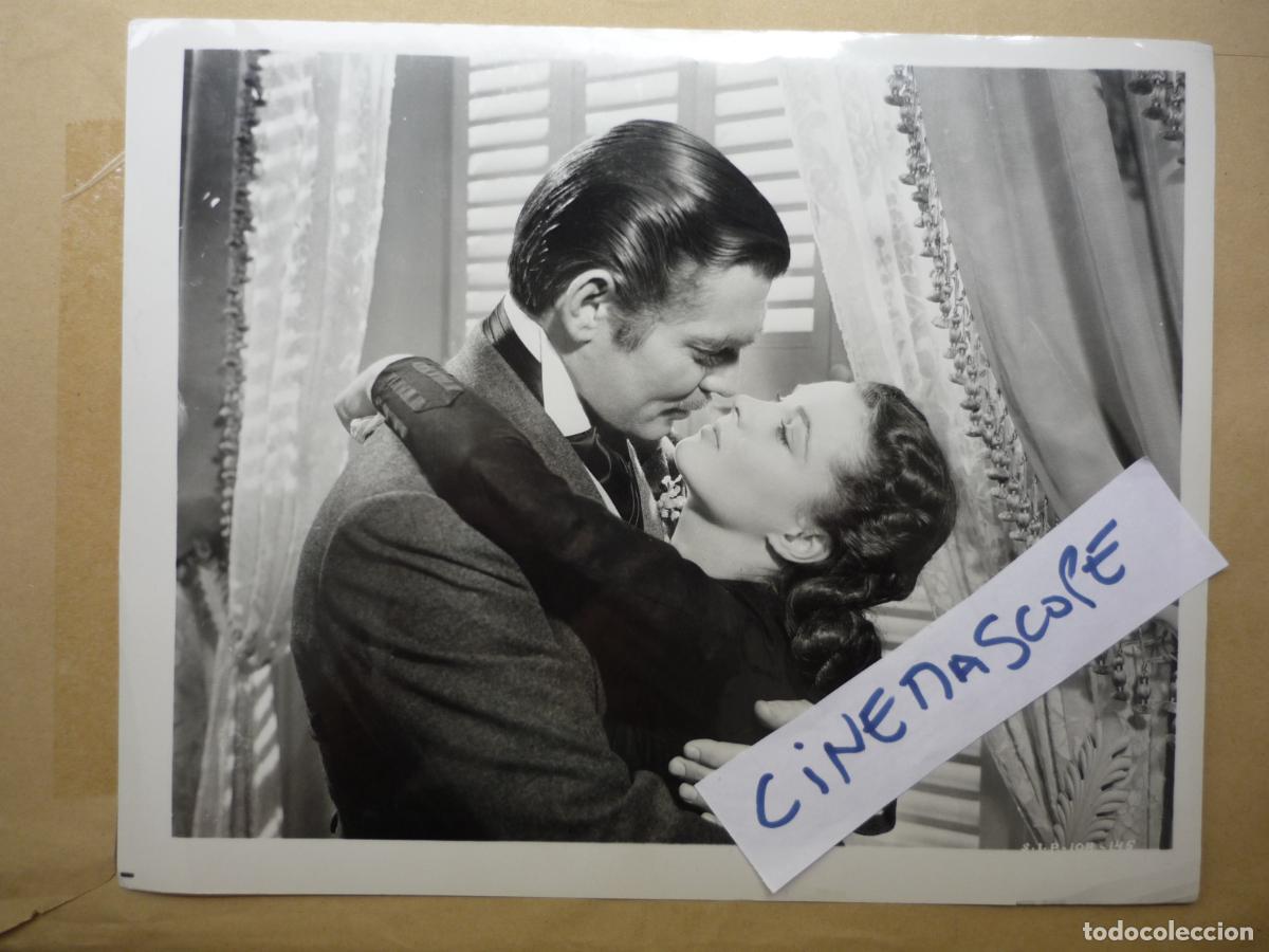 Cine: lo que el viento se llevo - foto b/n original - Gone with the Wind vivien leigh clark gable