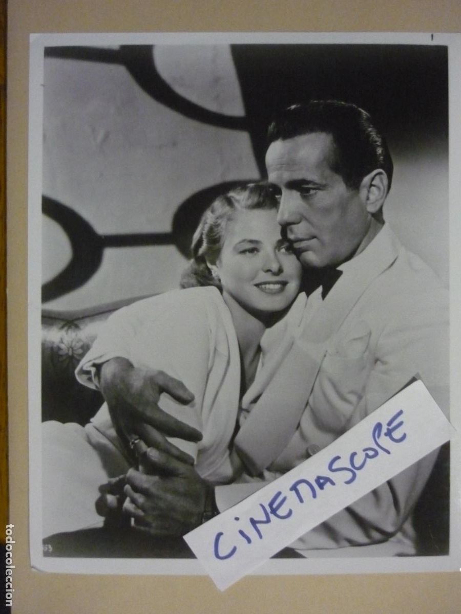 Cine: casablanca - foto b/n original - ingrid bergman humphrey bogart