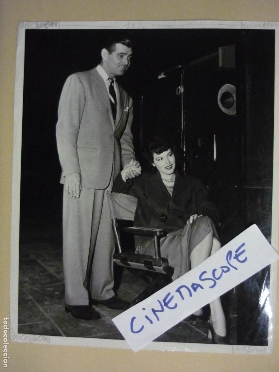 Cine: The Hucksters mercaderes de ilusiones - foto b/n original - ava gardner clark gable descanso rodaje