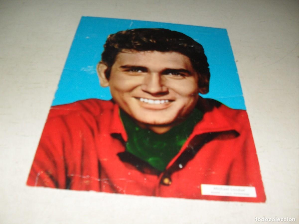 Cine: BELLA FOTO,15X23,EN CARTONCILLO DE MICHAEL LANDON,DE BONANZA.A&Ntilde;OS 60