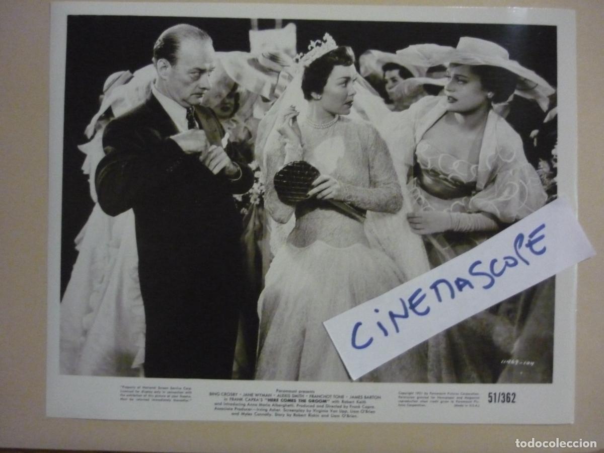 Cine: jane wyman - foto original b/n - here come the groom Aqu&iacute; viene el novio alexis smith