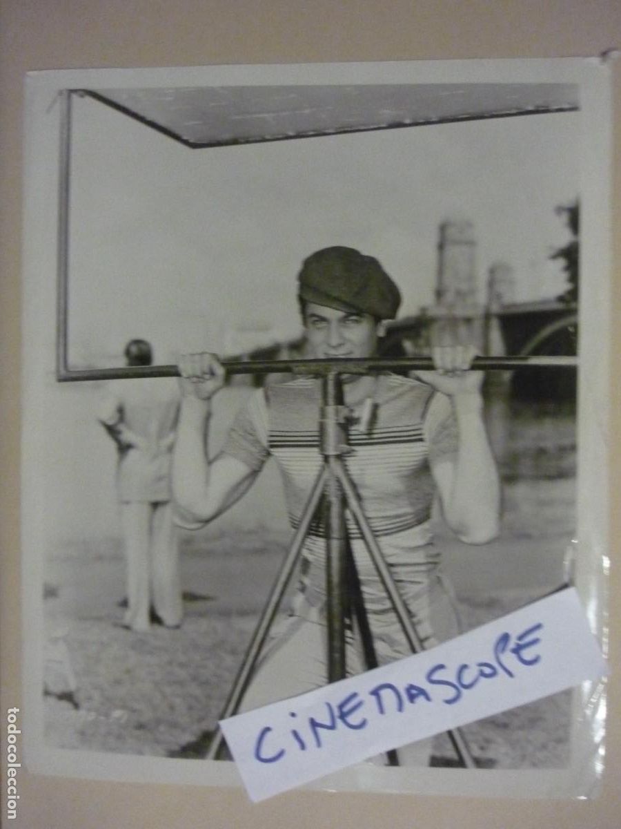 Cine: tony curtis - foto original b/n - six bridges to cross descanso rodaje
