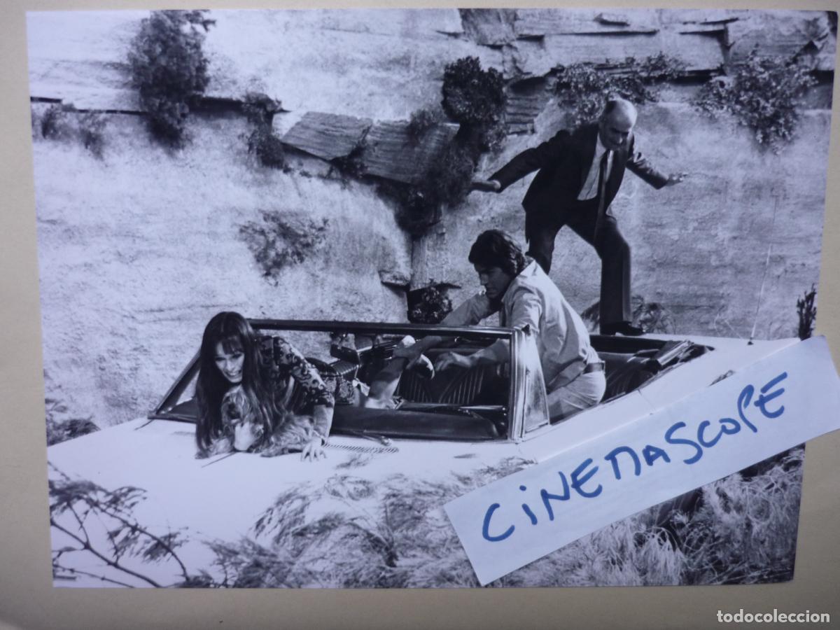 Cine: caidos sobre un arbol - foto original b/n - louis de funes geraldine chaplin