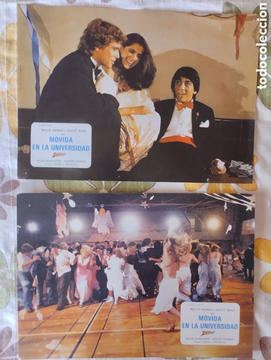 Cine: 2 FOTOCROMOS - MOVIDA EN LA UNIVERSIDAD