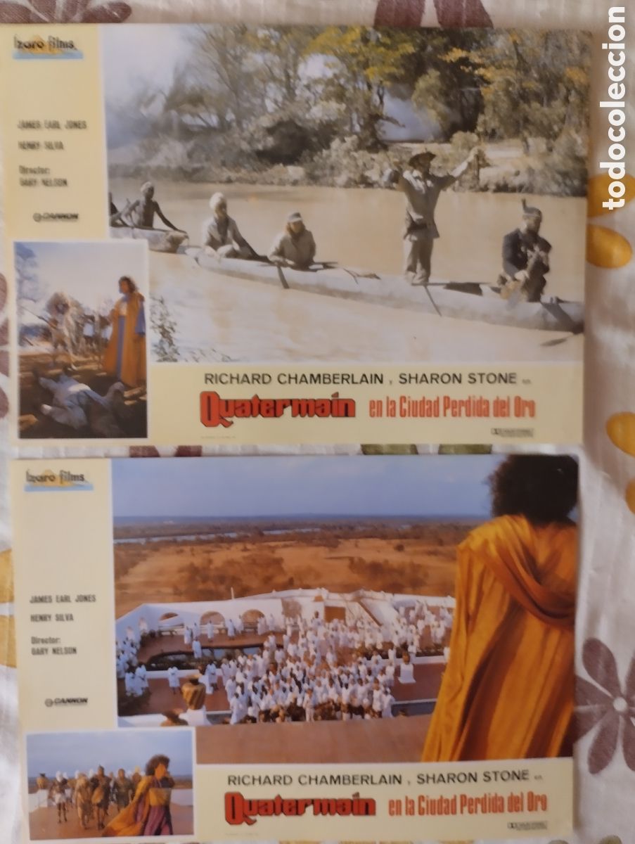 Cine: 2 FOTOCROMOS - QUATERMAIN EN LA CIUDAD PERDIDA
