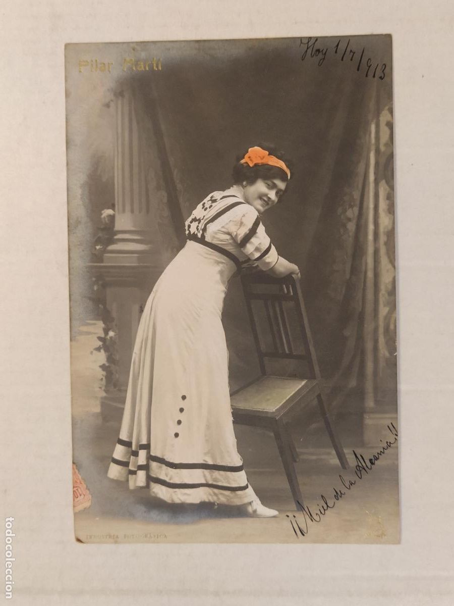 Cine: PILAR MARTI - ACTRIZ - TEATRO - LB BARTRINA - INDUSTRIAL FOTOGRAFICA -POSTAL ANTIGUA (116.252)
