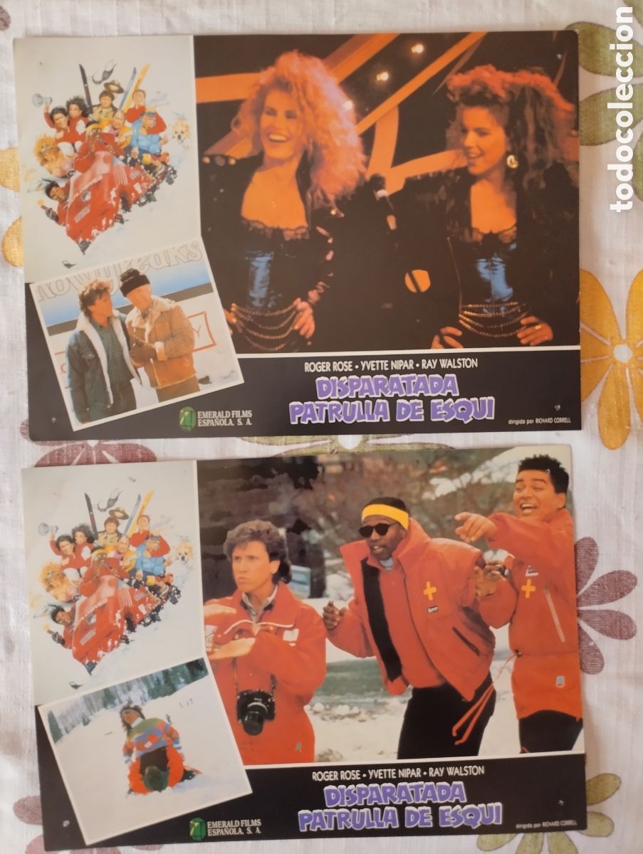 Cine: 2 FOTOCROMOS - DISPARATADA PATRULLA DE ESQUI