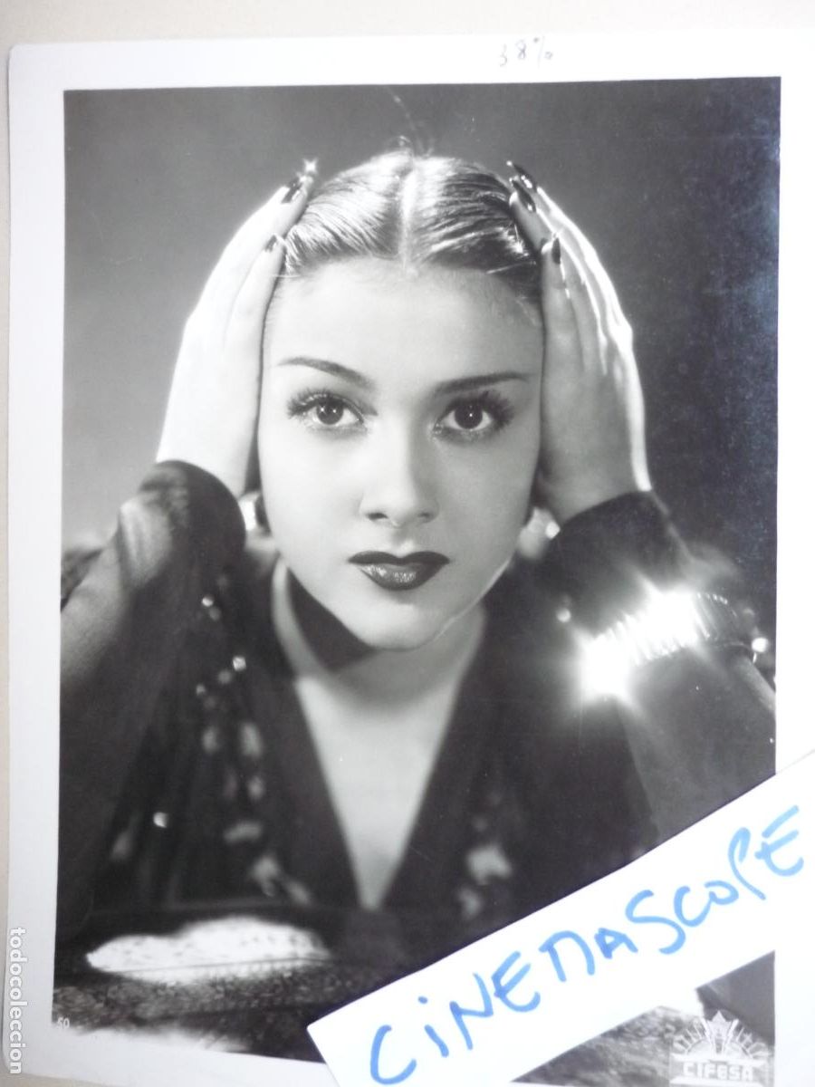 Cine: amparo rivelles - foto original b/n - actriz - cine espa&ntilde;ol