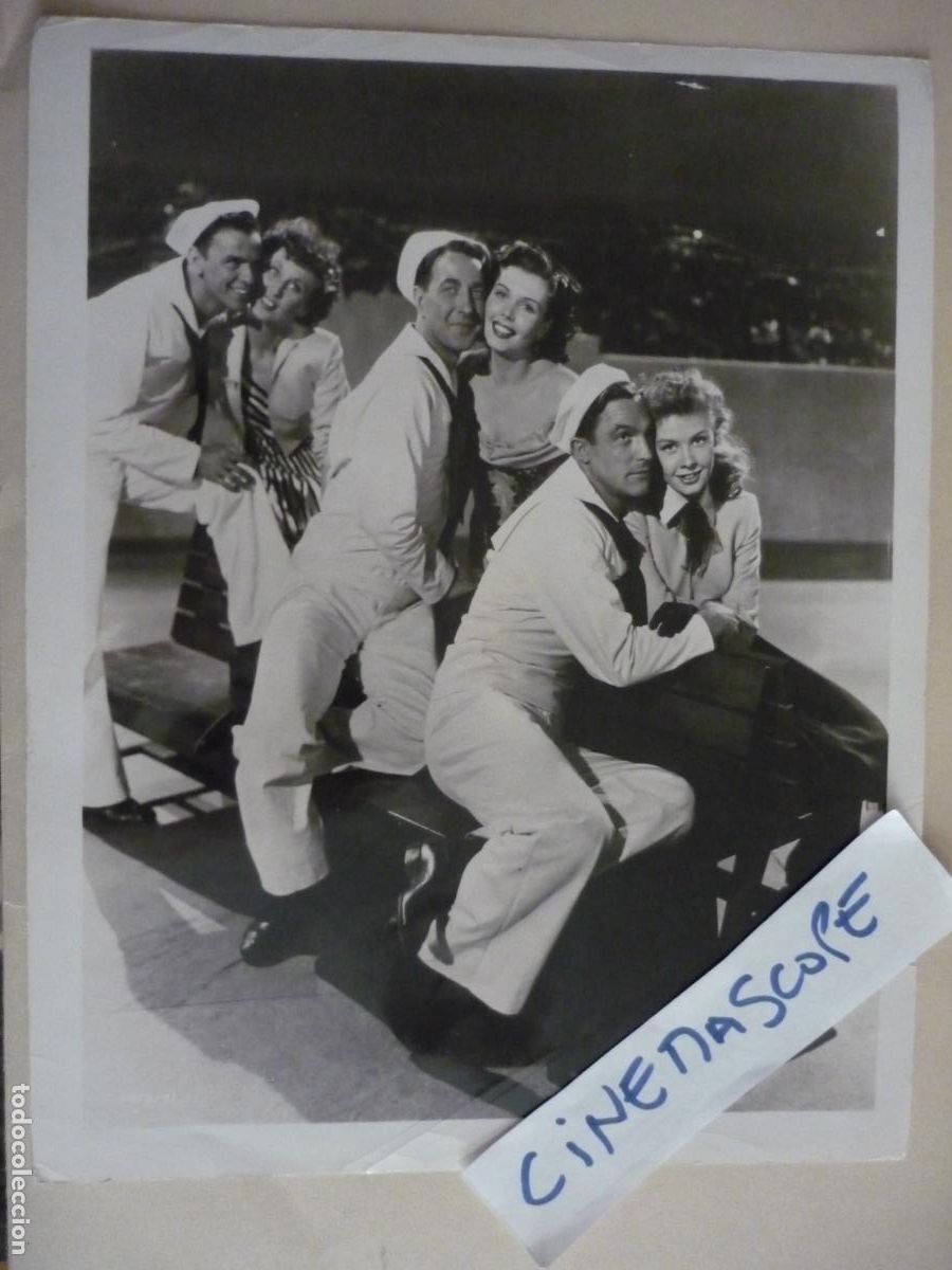 Cine: gene kelly - foto original b/n - frank sinatra un dia en nueva york ann miller