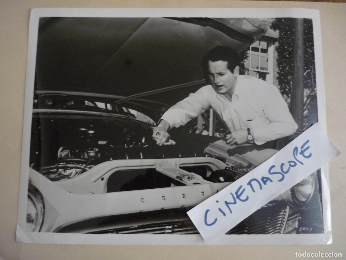 Cine: paul newman - foto original b/n - somebody up there likes me marcado por el odio - chevrolet car