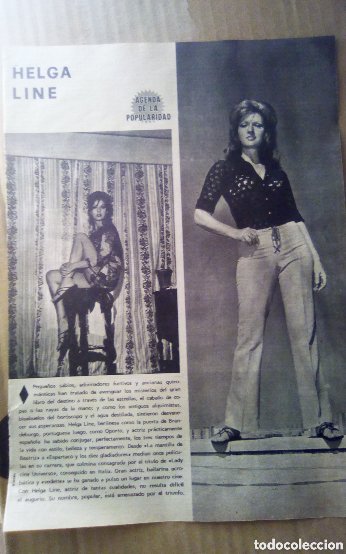 Cine: Helga Line. Hoja peri&oacute;dico los domingos de ABC. 8-11-1970.