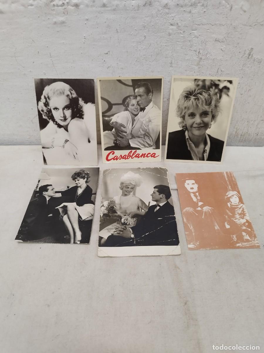 Cine: Lote de 6 tarjetas postales, de actrices y actores de cine.