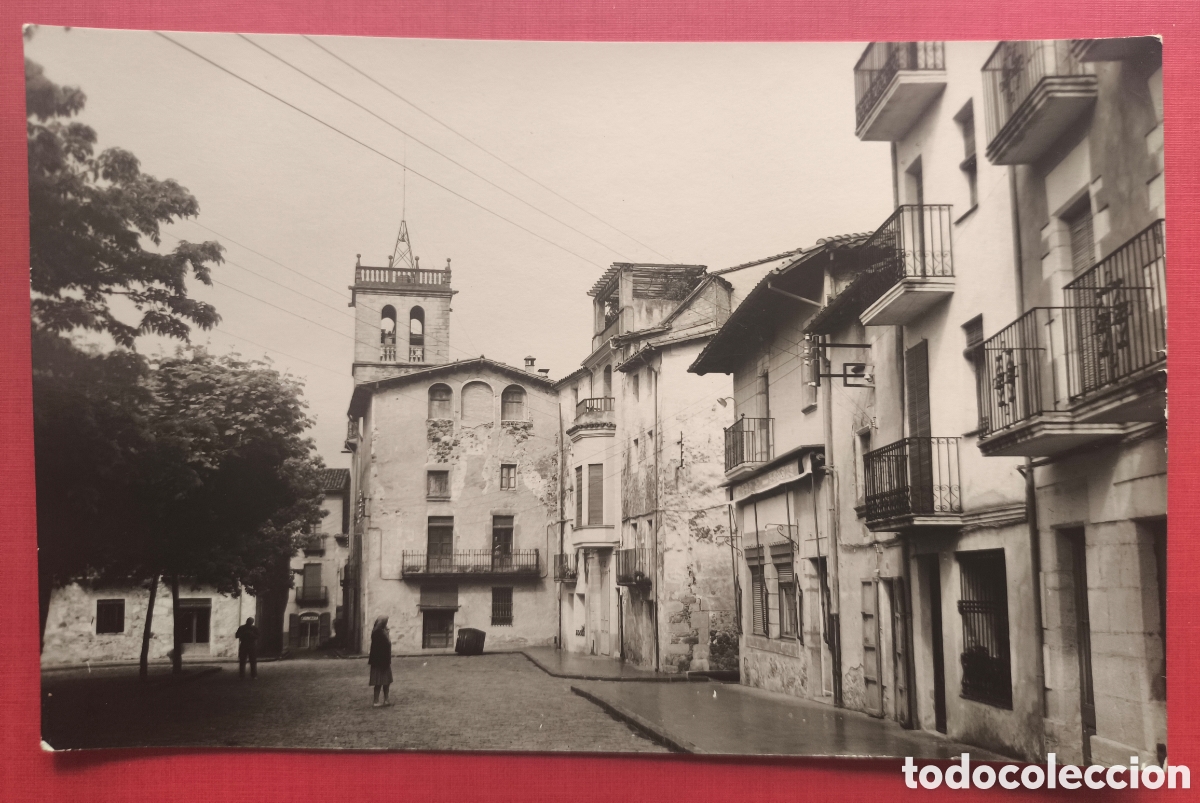 Cine: SANT FELIU DE PALLEROLS PLA&Ccedil;A POSTAL FOTOGR&Aacute;FICA ED. L SERRAT LA GARROTXA GIRONA C. 1960