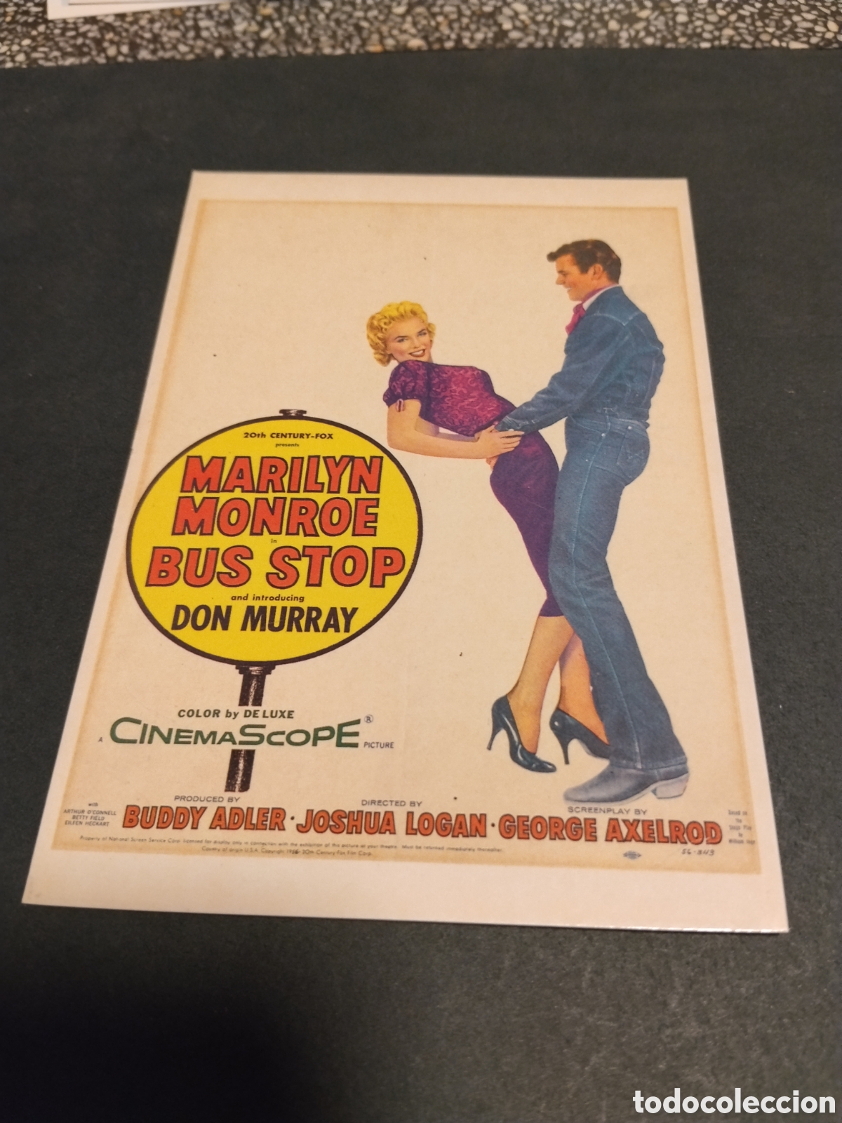 Cine: Postal cine Bus Stop, Marilyn Monroe