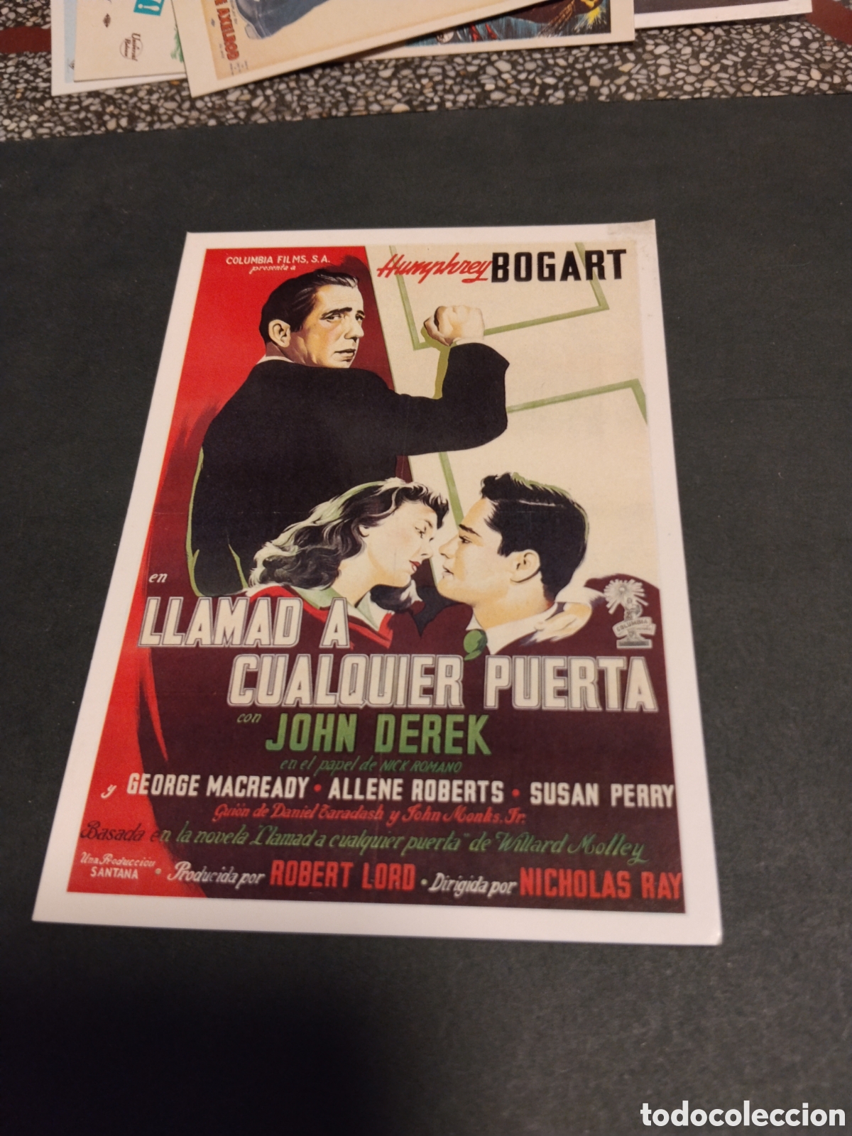 Cine: Postal cine llamad a cualquier puerta,humphrey bogart
