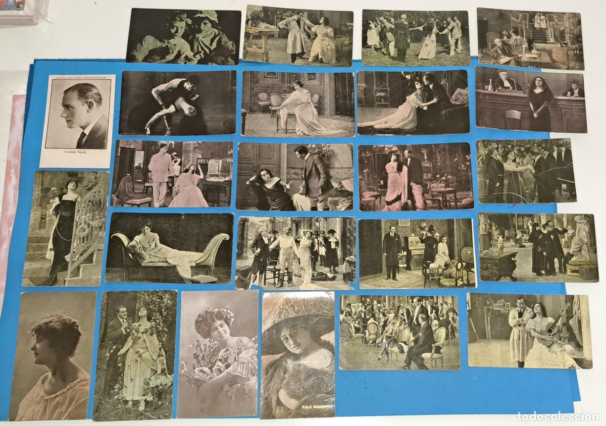 Cine: LOTE 24 TARJETAS POSTALES PEL&Iacute;CULAS - CINE A&Ntilde;OS 20 - CHOCOLATES AMATLLER