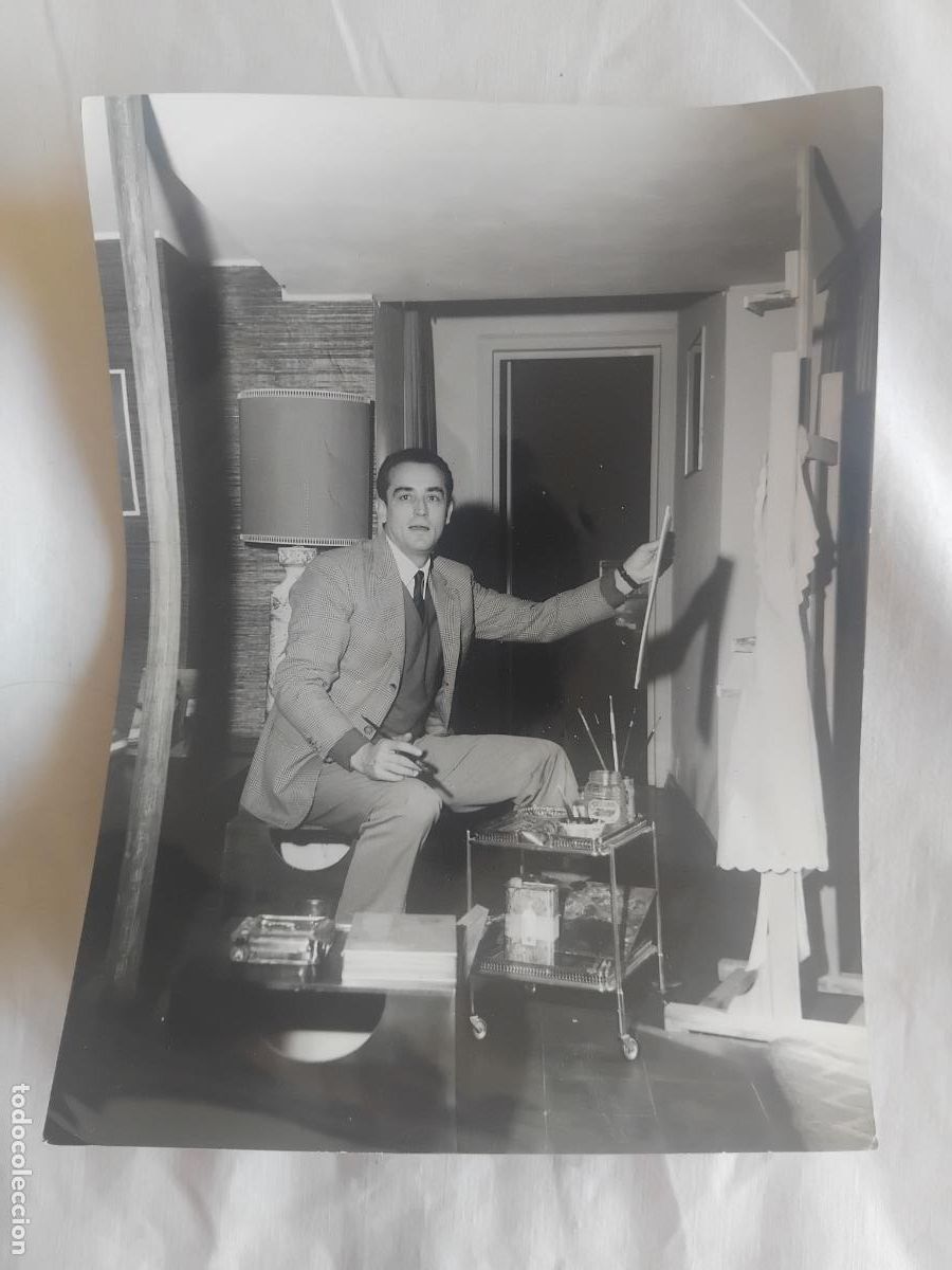 Cine: FOTO DE VITTORIO GASSMAN. PHOTP ANGELO FRONTONI. 23 X 17 CM.