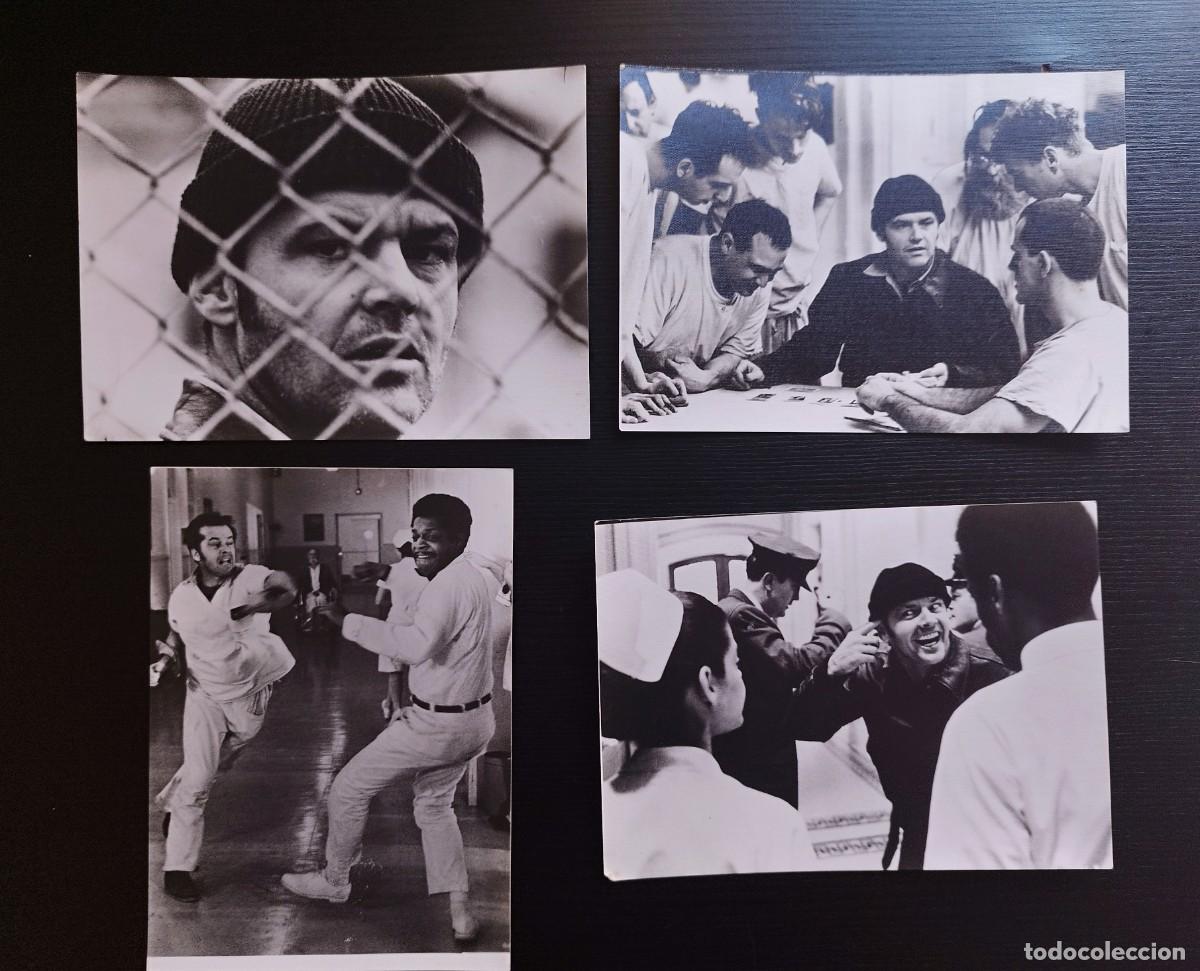 Cine: ALGUIEN VOL&Oacute; SOBRE EL NIDO DEL CUCO (1975) - Lote de 4 Fotos Originales de Prensa - Jack Nicholson