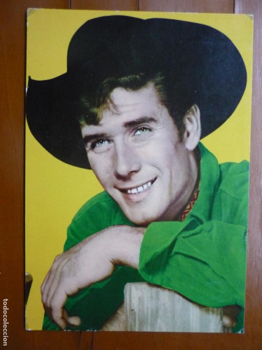 Cine: robert fuller - postal original color - american cinema actor tv
